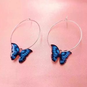 Beautiful Blue Butterfly Hoops🦋